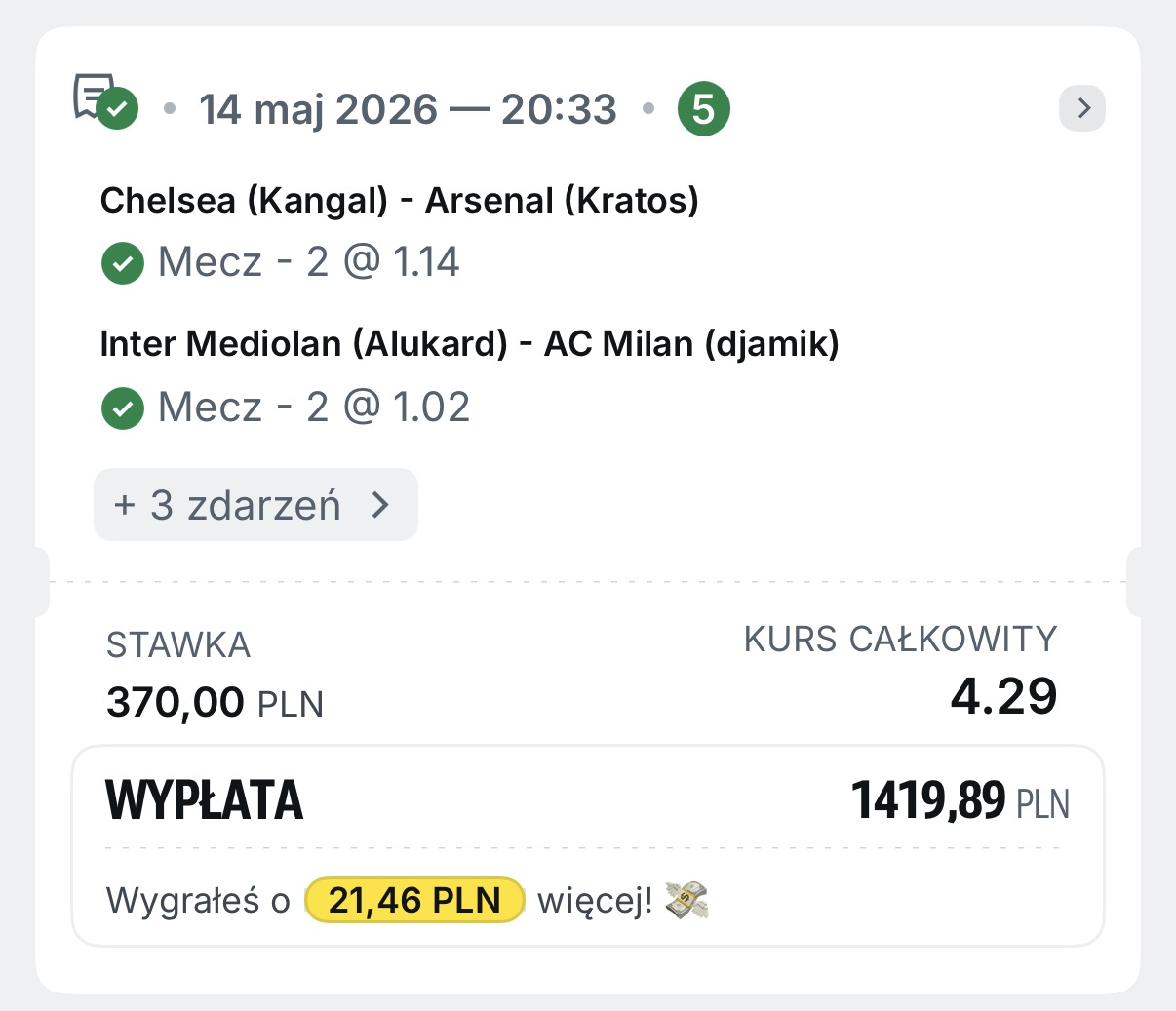 Kupon wygrany JMM